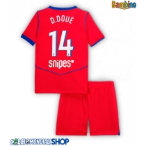 Maglie da calcio Paris Saint-Germain Desire Doue #14 Terza Maglia Bambino 2025-26 Manica Corta (+ Pantaloni corti)